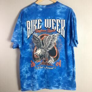 Daytona Beach Bike Week 2024 83rd Annual Tie Dye Shirt XL